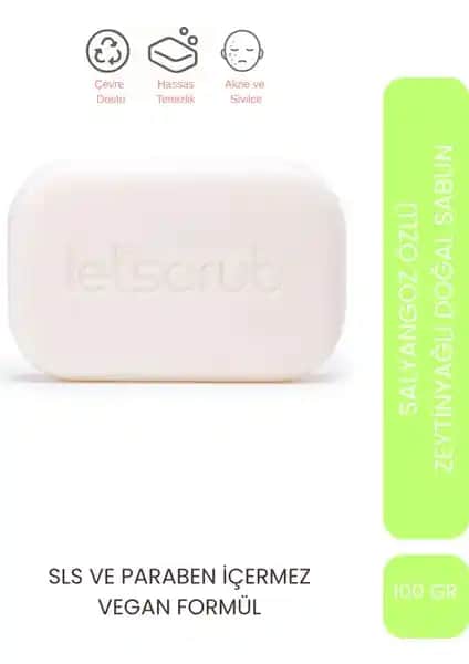 Let'scrub Zeytinyağlı Doğal Salyangoz Özlü Sabun Cilt Yenileme ve Temizlik İçin Uygun