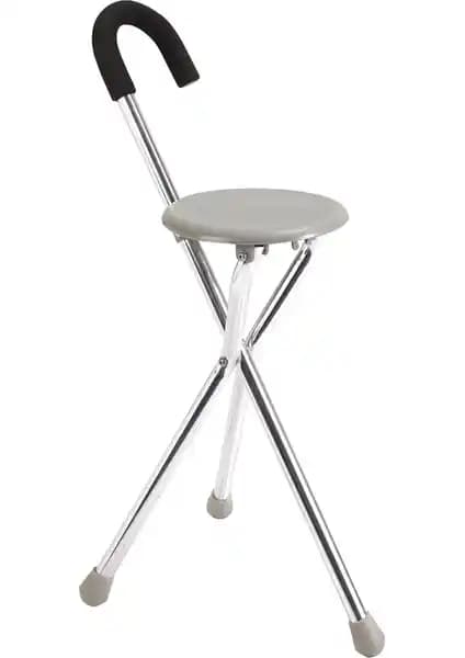 Loco Loco PR-106 Alüminyum Oturaklı Baston Güvenli ve Ergonomik Destek Aracı