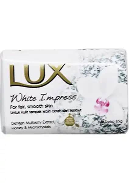 Lux White Impress Sabunu 85g Beyaz Paket - Günlük Temizlik ve Hassas Ciltlere Uygun