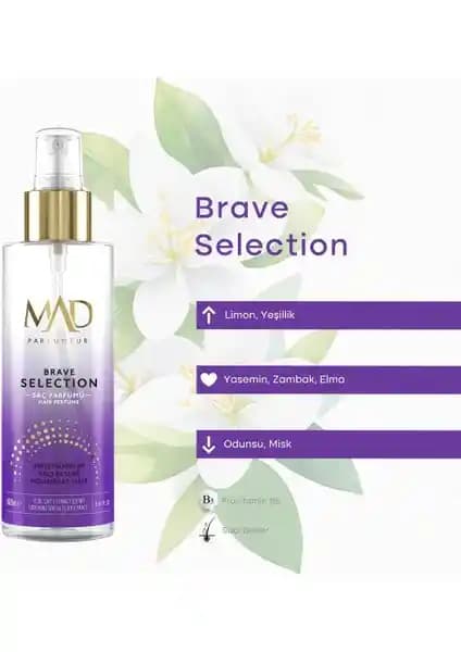 Mad Parfüm Mad Brave Selection Saç Parfümü 160 ml Ferah ve Kalıcı Koku Sunar