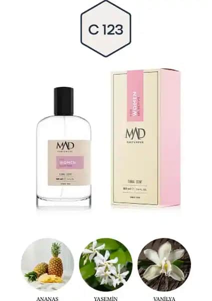 Mad Parfüm Mad C123 Selective Kadınlar İçin Uzun Süre Kalıcı Çiçeksi Parfüm