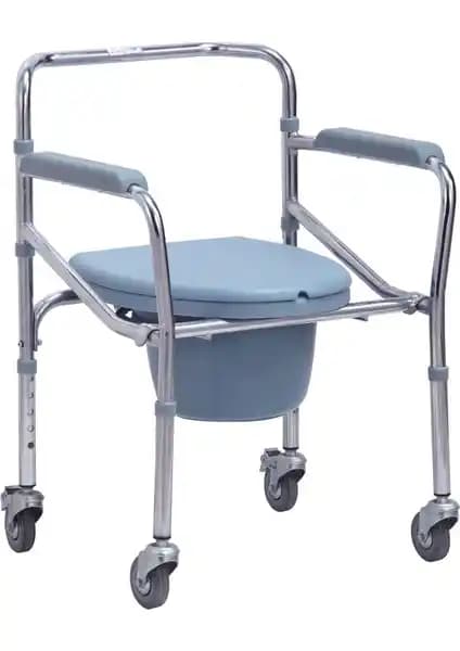 Medcenter KY696 Tekerlekli Yükseklik Ayarlı Katlanabilir Hasta Tuvalet ve Banyo Sandalyesi Özellikleri ve Kullanım Avantajları