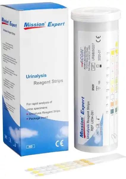Mission Acon Mission Expert İdrar Analiz Stribi Sağlık Takibi ve Klinik Kullanım İçin Güvenilir Test Çubuğu