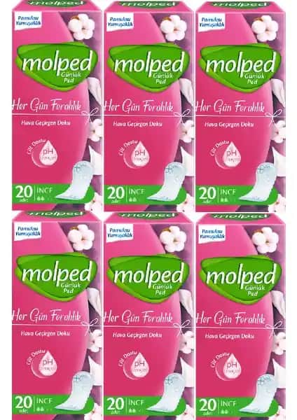 Molped Her Gün Ferahlık Günlük Ped: Yüksek Konfor ve Güvenilirlik ile Günlük Hijyen