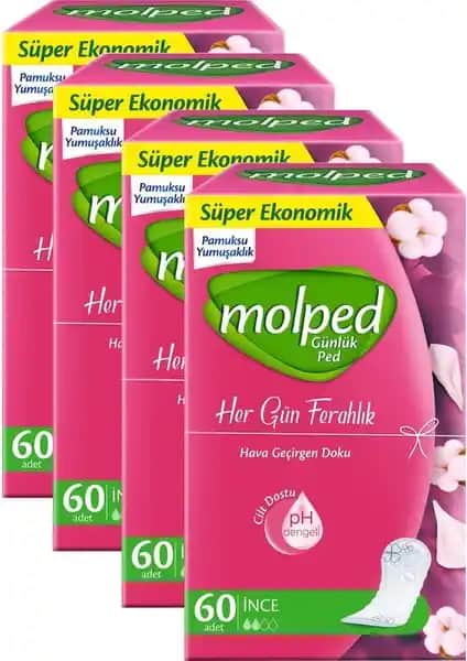Molped Her Gün Ferahlık Parfümsüz Günlük Ped: Kadınlar İçin Konfor ve Güvenlik Sunan Ürün