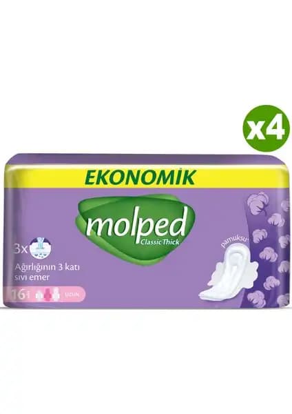Molped Kalın Hijyenik Ped Uzun Ekonomik 16'lı Paket Günlük Kullanım İçin Güvenli ve Konforlu Çözüm