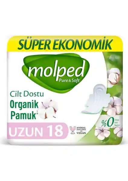 Molped Pure Soft Süper Ekonomi Uzun 18 Li Hijyenik Pedler Günlük Konfor ve Tasarruf Sunar