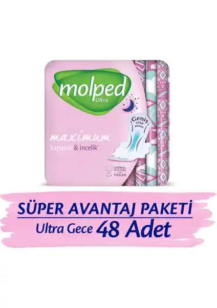 Molped Ultra Hijyenik Ped Gece Süper Avantaj Paketi ile Günlük Konfor ve Güvenlik Sağlayın