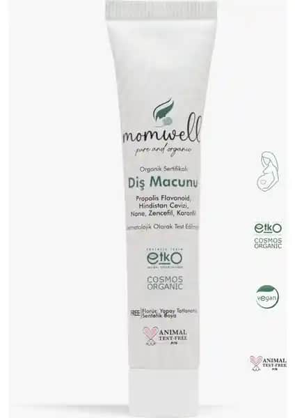 Momwell Organik Florürsüz Diş Macunu: Doğal İçeriklerle Güçlü Ağız ve Diş Sağlığı