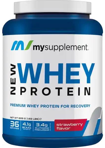 MySupplement Çilek Aromalı Whey Protein Tozu 828 Gr - Sağlıklı Kas Gelişimi İçin Uygun
