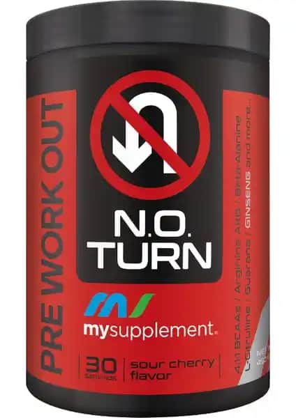 MySupplement N.O.Turn Preworkout Vişne: Güç ve Performansı Artıran Enerji Toz Takviyesi