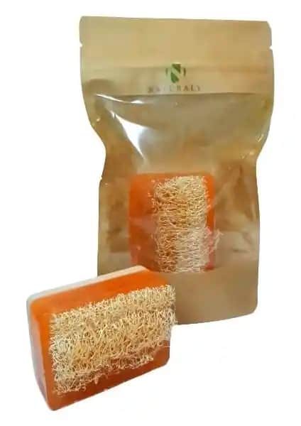 Naturaly Eşek Sütü Bal Özlü Kabak Lifli El Yapımı Peeling Sabun Doğal ve Etkili Cilt Bakımı Ürünü