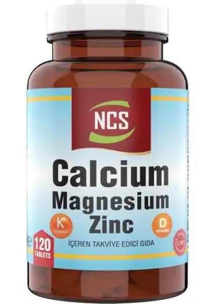 Ncs Calcium Magnesium Çinko D&k Kalsiyum Vitamin 120 Tablet ile Kemik ve Genel Sağlık Desteği