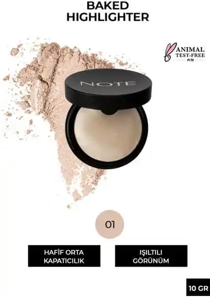 Note Cosmetics Baked Highlighter: Doğal ve Işıltılı Makyaj İçin Uygun Aydınlatıcı Ürün