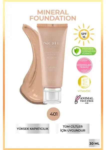 Note Cosmetics Mineral Foundation SPF 15 ile doğal ve parlak makyaj deneyimi