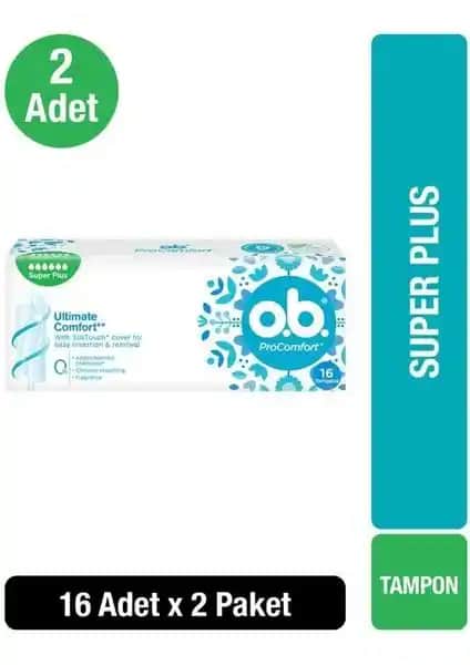 OB Süper Plus Tampon Gün Boyu Güvenli ve Konforlu Koruma Sağlayan Hijyen Ürünü