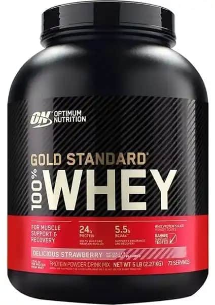 Optimum Nutrition Whey Protein Tozu Gold 2273 Gr Çilek - Yüksek Kaliteli Spor Takviyesi