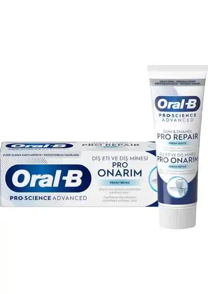 Oral-B Diş Eti ve Diş Minesi Pro Onarım Diş Macunu Sağlıklı ve Beyaz Gülüş İçin Güçlendirici Formül