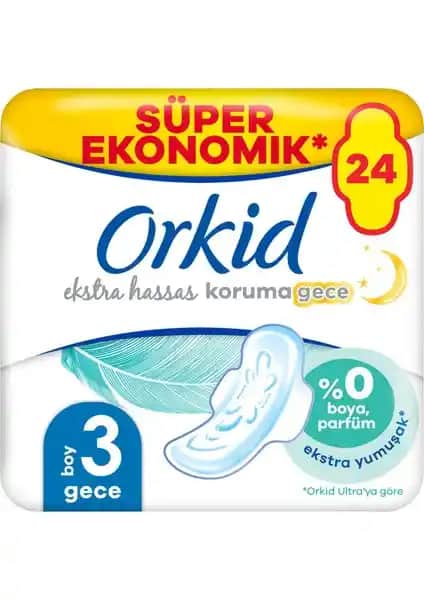 Orkid Ekstra Hassas Koruma Pedleri Günlük ve Gece Kullanımı İçin Uygun Güvenli Marka