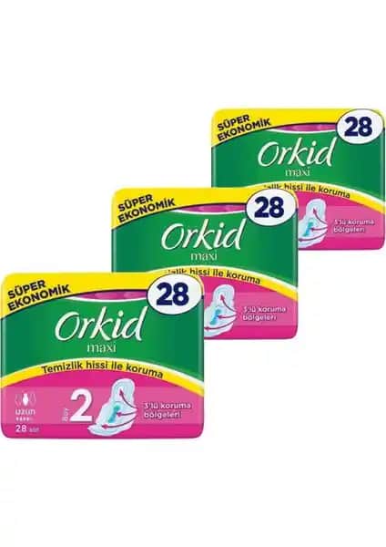Orkid Maxi 2 Uzun Hijyenik Ped: Günlük ve Gece Kullanımı İçin Güvenilir ve Konforlu Tasarım