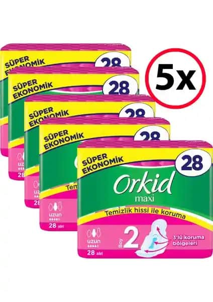 Orkid Maxi Uzun Ped: Günlük Kullanım İçin Güvenli ve Konforlu Hijyen Ürünü