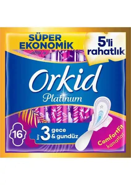 Orkid Platinum Gece Hijyenik Pedleri Günlük ve Gece Kullanımı İçin Güvenilir Koruma