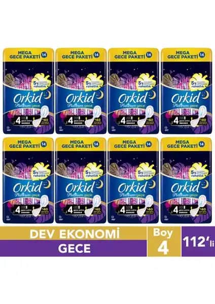 Orkid Platinum Hijyenik Ped Gece Extra: Güvenli ve Konforlu Gece Kullanımı İçin
