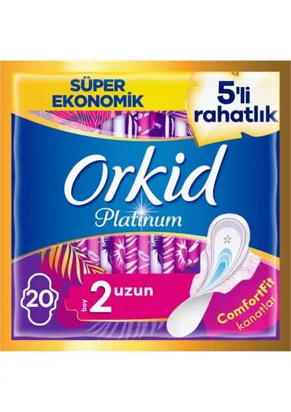 Orkid Platinum Hijyenik Ped Günlük ve Gece Kullanımı için Gelişmiş Koruma Sağlar