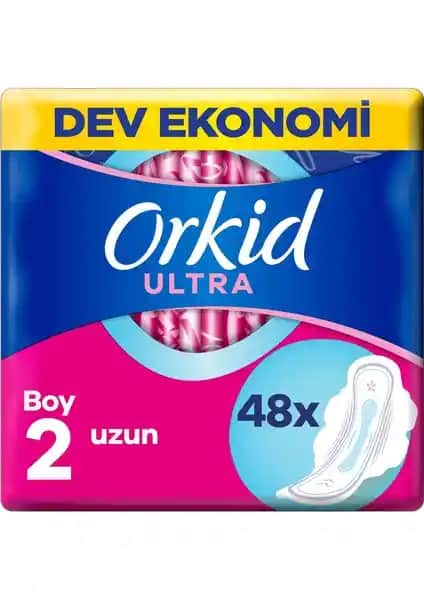 Orkid Ultra Extra Uzun 48'li Hijyen Paketi Kadınlar İçin Güvenli ve Konforlu Kullanım