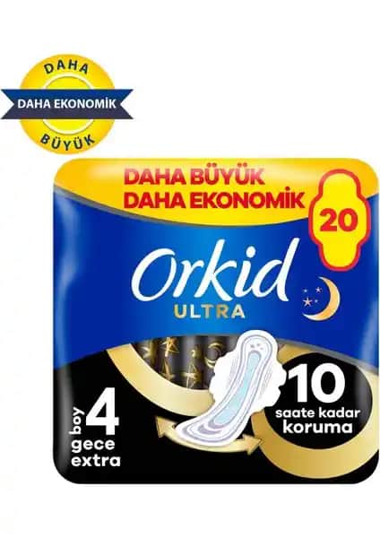 Orkid Ultra Gece Ekstra Hijyenik Pedler: Yüksek Koruma ve Rahatlık Sunar