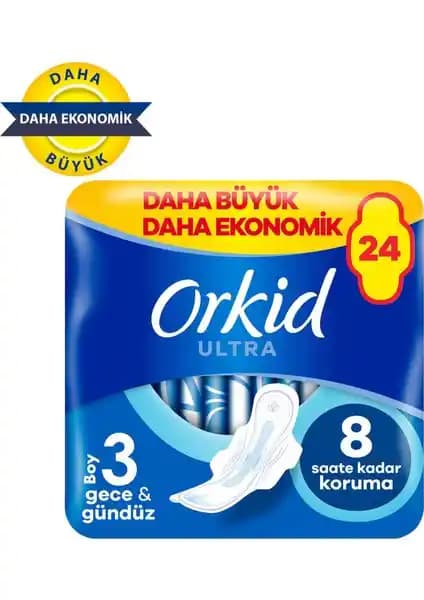 Orkid Ultra Hijyenik Pedler Gündüz ve Gece Kullanımı İçin Yüksek Emicilik ve Konfor Sağlar