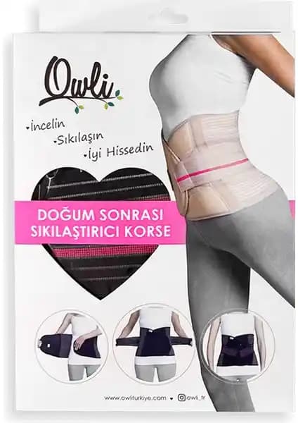 Owli Doğum Sonrası Korse Siyah XL/XXL: Kadınlar İçin Destek ve Konfor Sağlayan Ürün