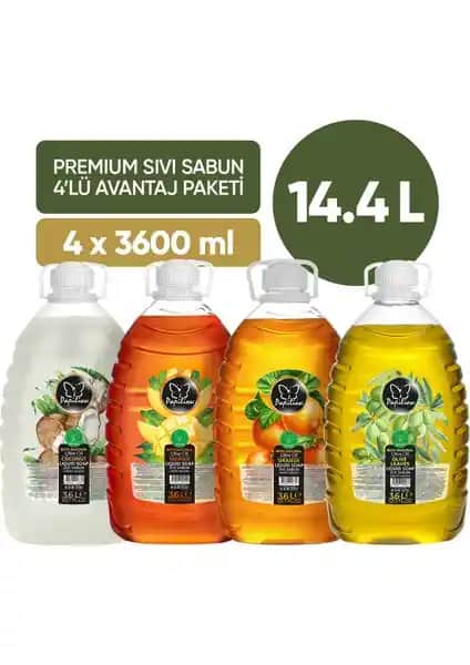 Papilion Premium Sıvı Sabun 4'lü Avantaj Paketi Doğal İçeriklerle Yüksek Hijyen Sağlar