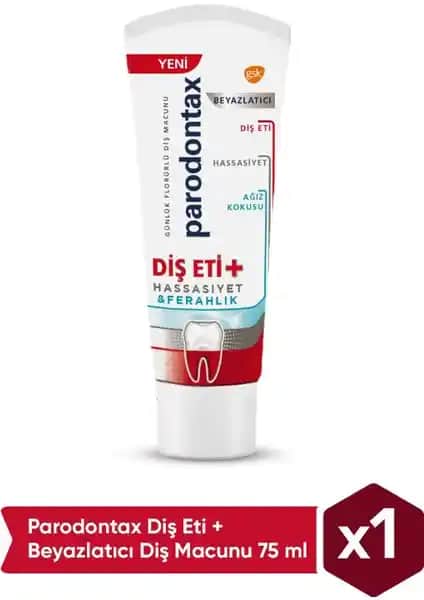 Parodontax Diş Eti ve Diş Macunu 75 ml ile Sağlıklı Gülüşler İçin Etkili Çözüm