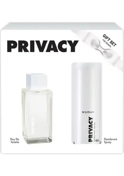 Privacy Women Kadın Parfüm Seti 100 ml EDT ve 150 ml Deodorant ile Günlük Ferahlık