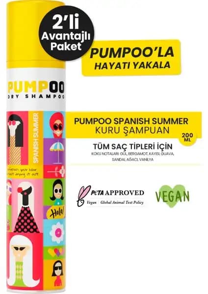 Pumpoo Kuru Şampuan Yaz Temasıyla Ferahlatıcı ve Pratik Saç Bakım Çözümü
