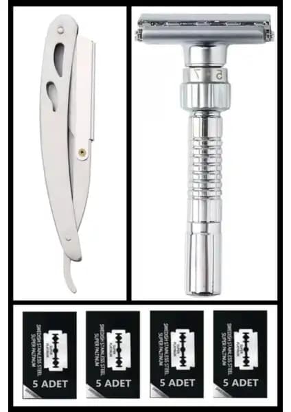 Qualis Shave Q8 Full Metal Manuel Tıraş Makinesi ve Seti: Dayanıklı ve Şık Tasarım