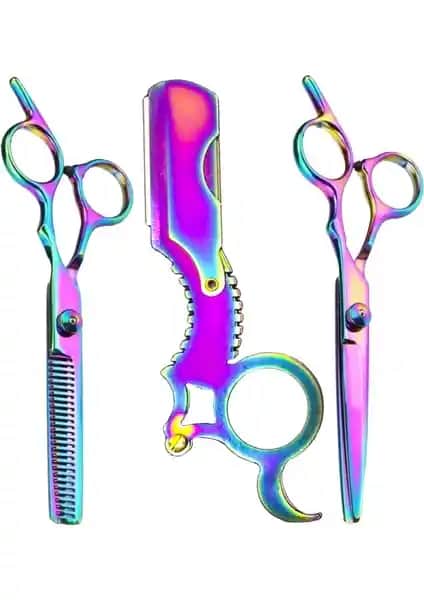 Qualis U4 Full Metal Ustura ve Makas Seti Profesyonel Saç Bakımı ve Şekillendirme için