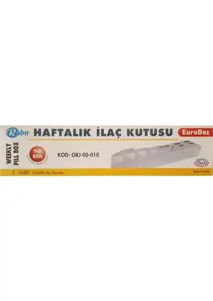 Rabır Haftalık İlaç Muhafaza Kutusu Sağlıklı ve Pratik Kullanım İçin Uygun Çözüm