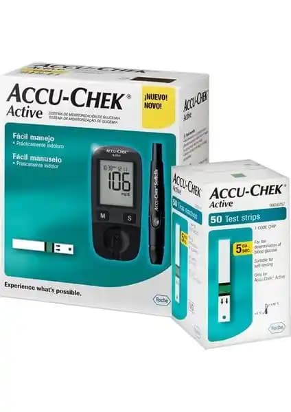 Roche Accu-Chek Active Kan Şekeri Ölçüm Cihazı ve Test Çubukları Güvenilir ve Hızlı Kullanım