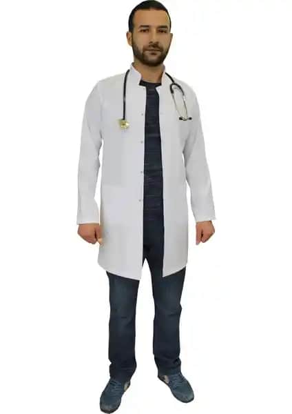 Safa Forma Hakim Yaka Erkek Doktor Önlüğü: Hijyenik, Şık ve Konforlu Tasarım
