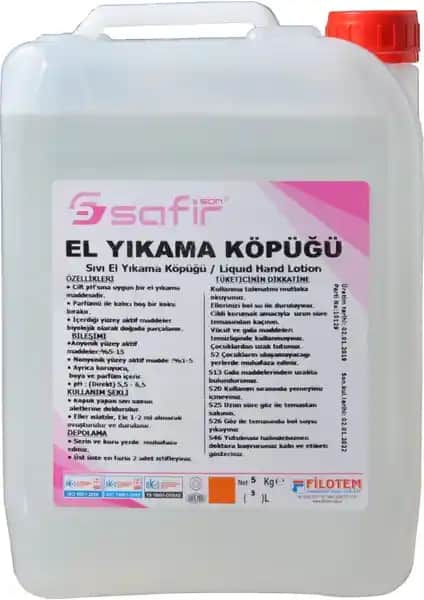 Safir El Yıkama Köpüğü: Güçlü Temizlik ve Cilt Dostu Formülüyle Günlük Kullanım İçin Uygun