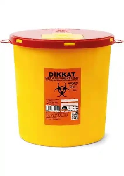 Sağlık Sektörü İçin Güvenli ve Pratik Enfekte Atık Kutusu Seti 5 Adet