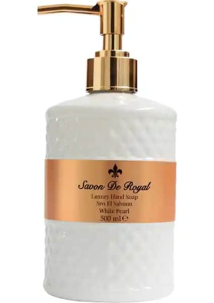Savon De Royal Luxury Vegan Sıvı Sabun White Pearl 500 ml – Şık ve Kalıcı Koku Sağlayan Temizlik Ürünü