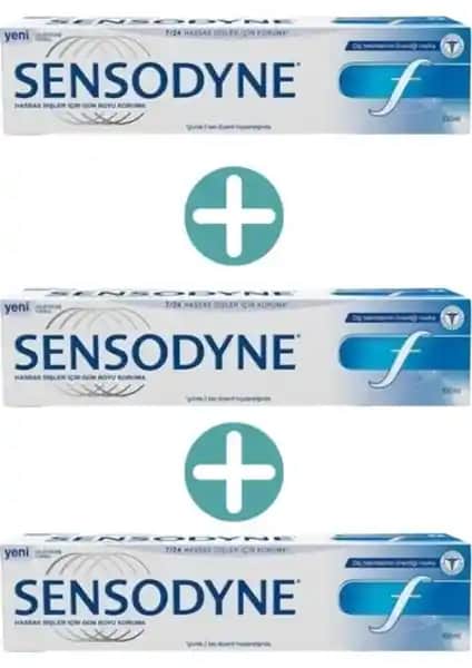 Sensodyne F 100ML 3 Adet Hassas Dişler İçin Güvenilir Günlük Diş Macunu