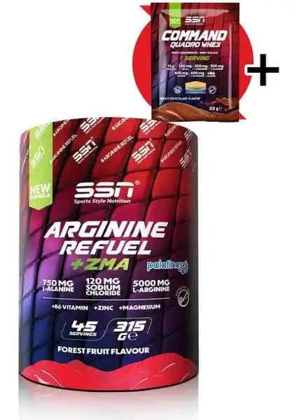 Spor Performansını Artıran Arginine Refuel ve ZMA Takviyesi 315g Forest Fruit