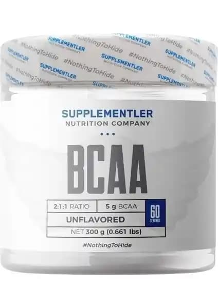 Supplementler BCAA 2:1:1 Aromasız 300g Kas Gelişimini Destekleyen Takviye