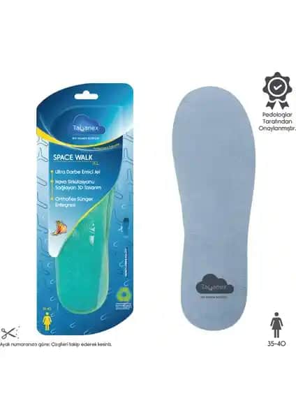 Tabanex Space Walk Jel Tabanlık Kadınlar İçin Yüksek Konfor ve Dayanıklılık Sağlayan Ürün