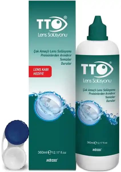 TTO Lens Solüsyon 360 ml Günlük Kontakt Lens Bakımı ve Temizliği İçin Güvenilir Çözüm