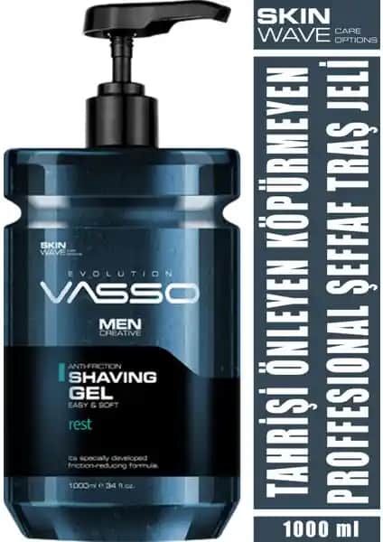 Vasso Tahrişi Önleyen Köpürmeyen Profesyonel Şeffaf Tıraş Jeli: Konforlu ve Kontrollü Tıraş Deneyimi